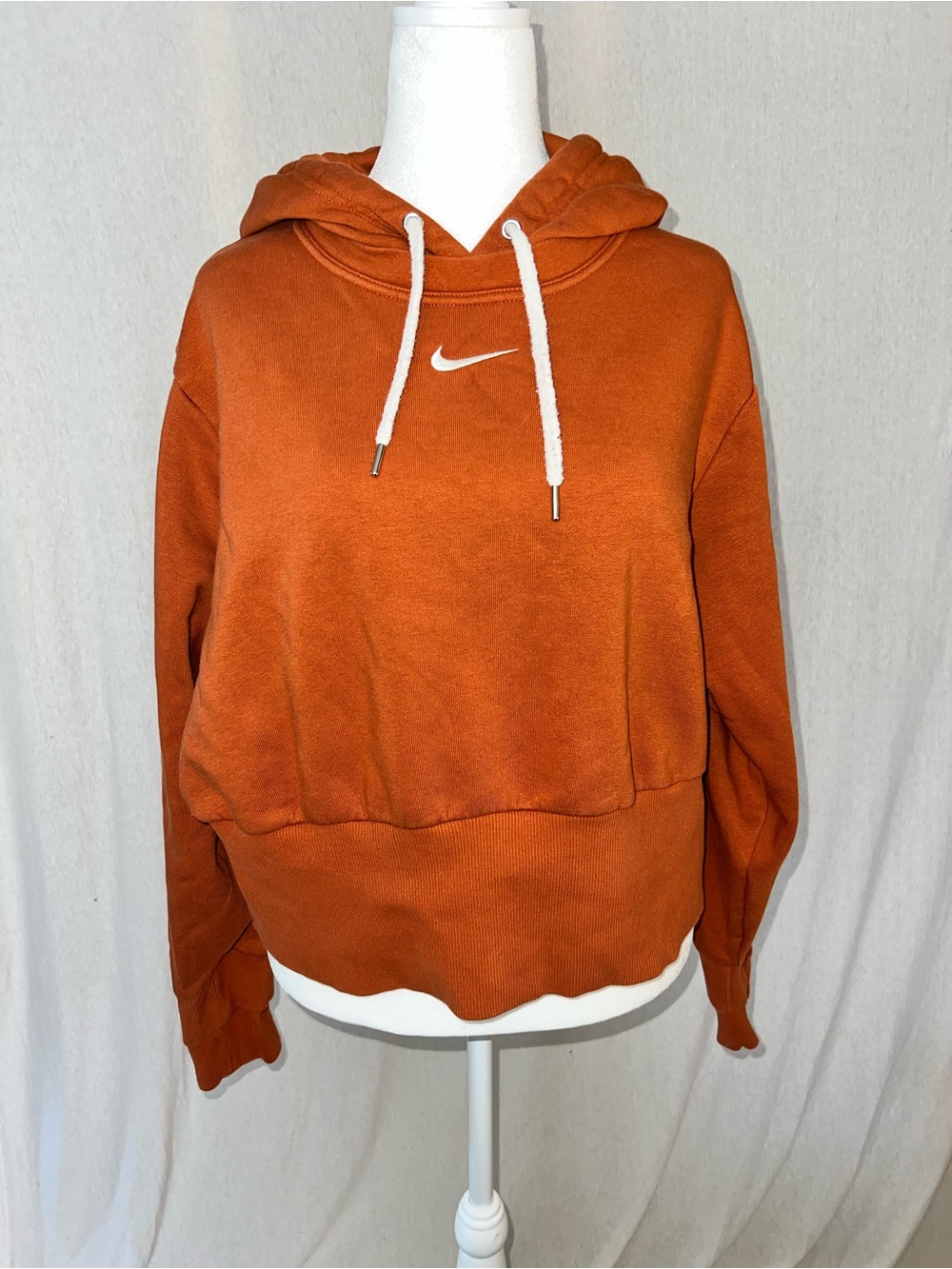 Nike Women's Burnt Orange Hooded Pullover Sweatshirt